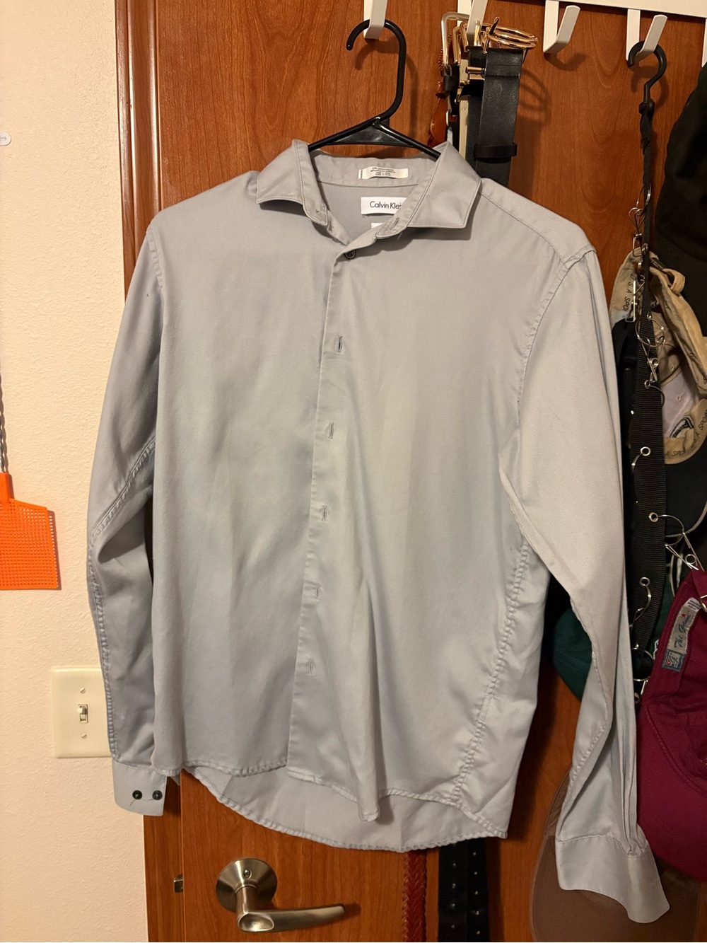 Calvin Klein Light Gray Men's Dress Shirt